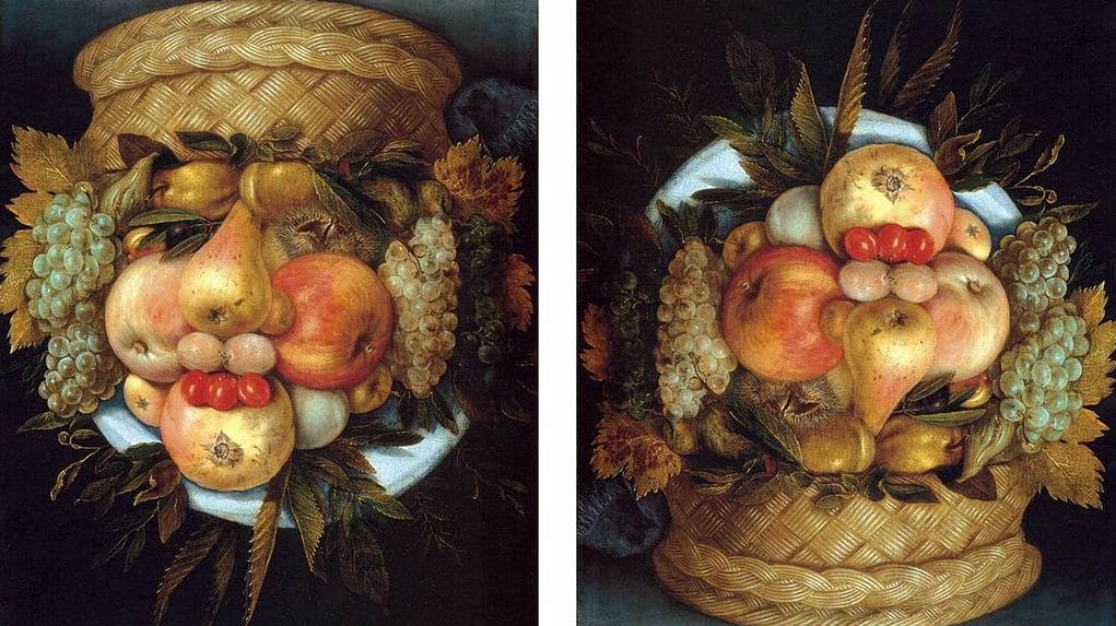 Image: Reversible Head with Basket of Fruit by Giuseppe Arcimboldo
