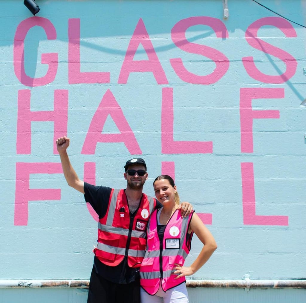 Image: Fran and Max, co-founders of Glass Half Full