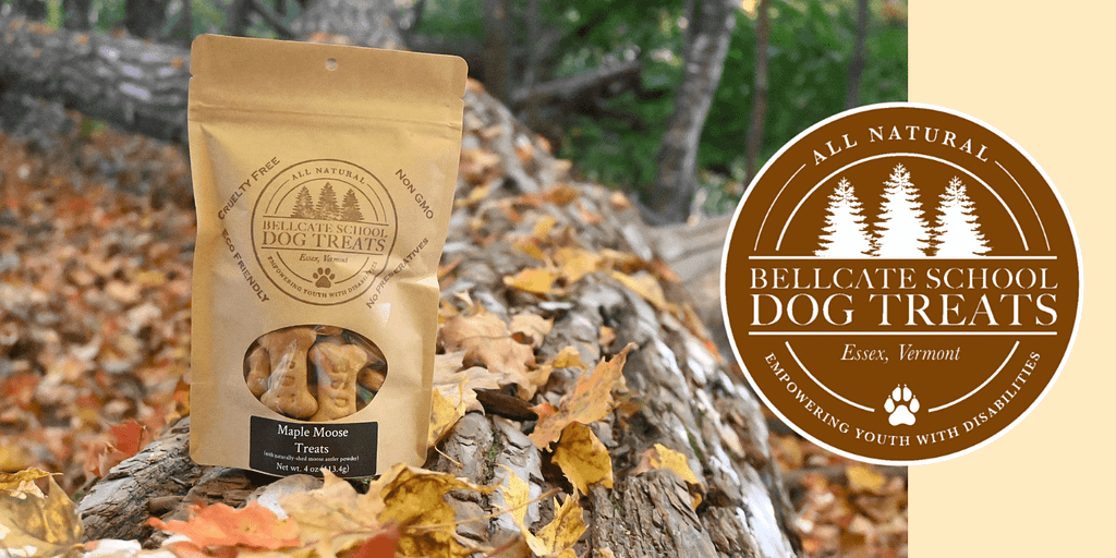 Image: A bag of Bellcate Dog Treats beside the Bellcate Logo