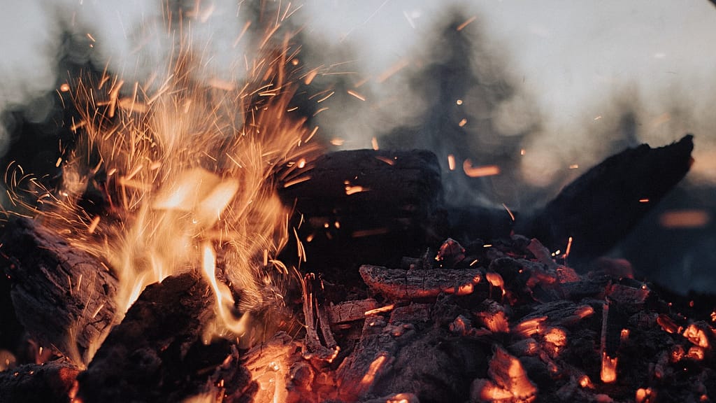 Image: Hot coals burning in a fire, much like the ones Bob Glazer walked on when he realized your expectations must be tempered.