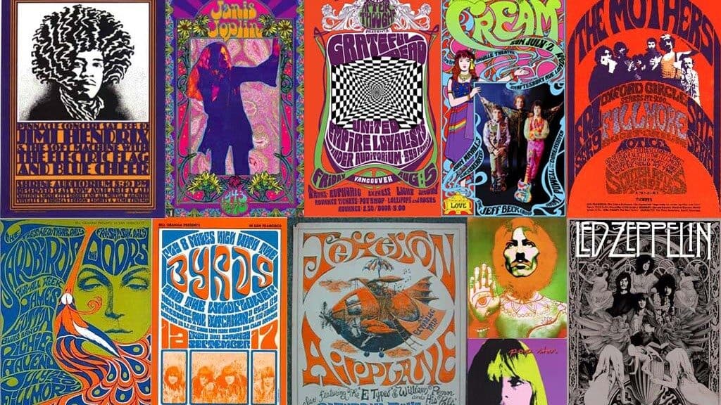 Image: various 60s band posters