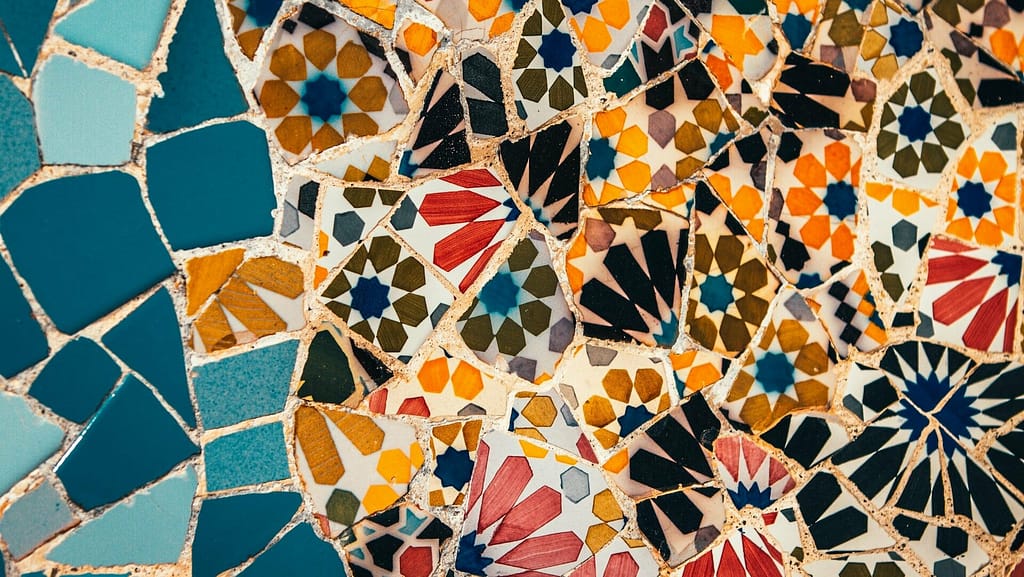 Image: Colorful tile mosaic art