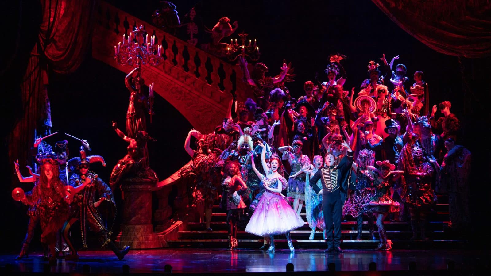 Image: singers on stage of an opera