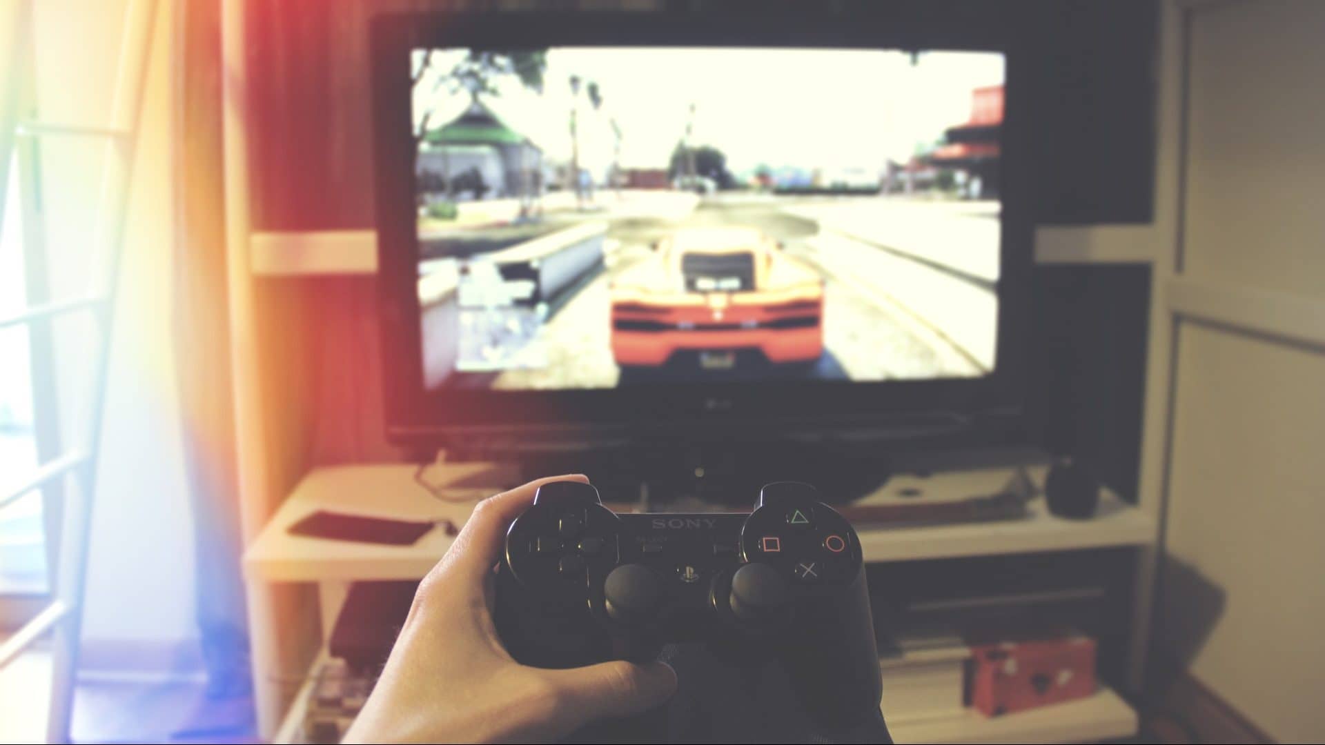 Image: Person playing a video game