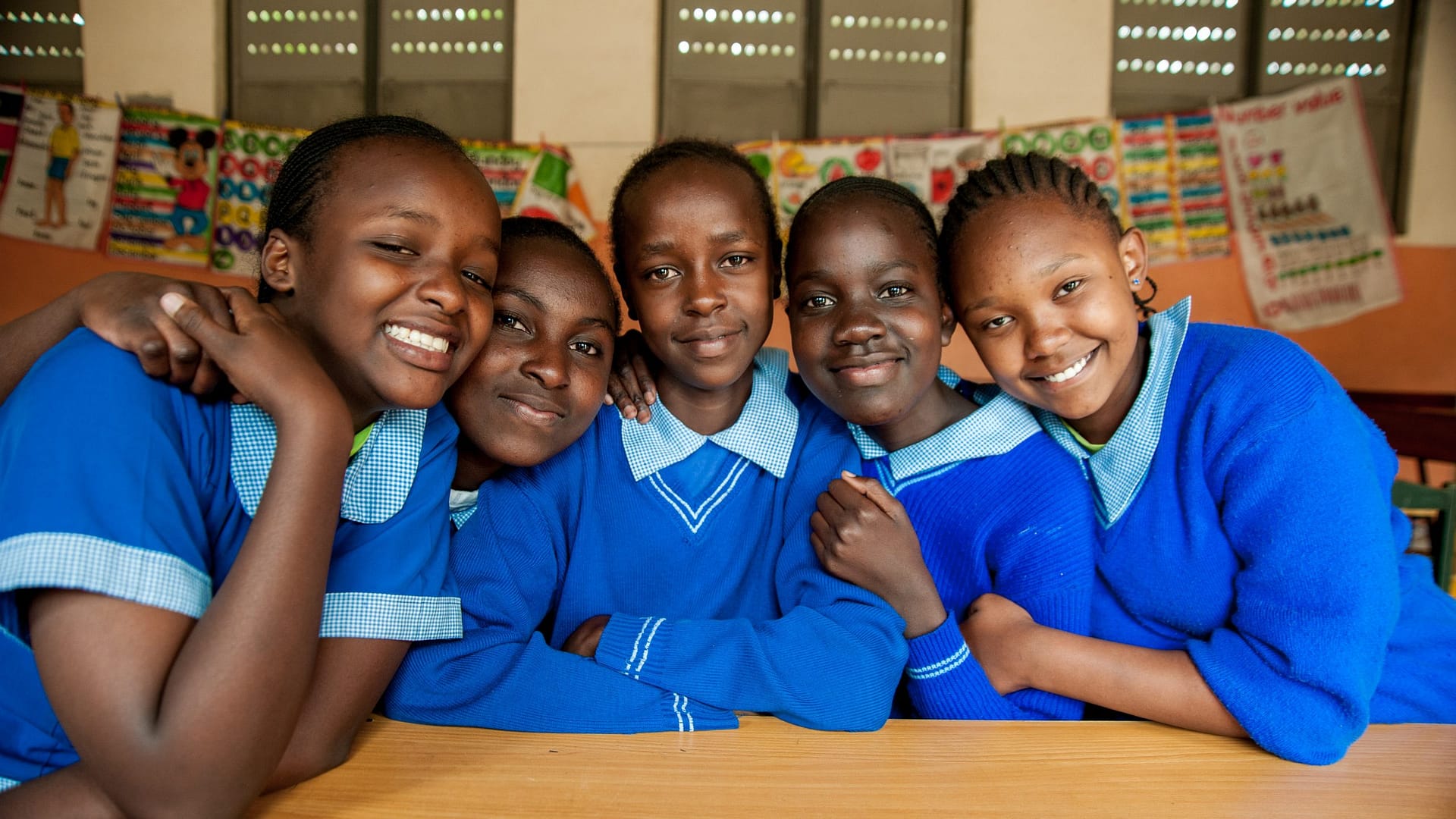 Image: Young people together in school