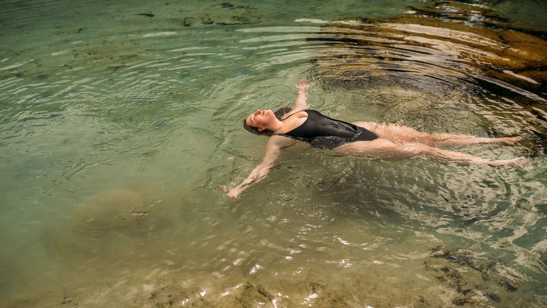 Woman Wild Swimming