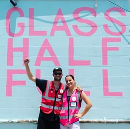 Image: Fran and Max, co-founders of Glass Half Full