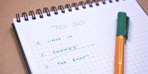 Image: Checklist with a pen