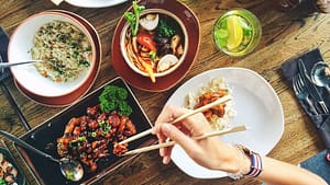 Image: Chinese food on a table