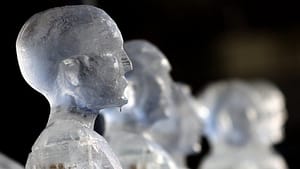 Image: Human forms created out of ice
