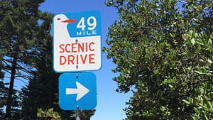 Image: Sign for the 49 Mile Scenic Drive