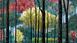 Image: One of Hal's paintings: fall foliage
