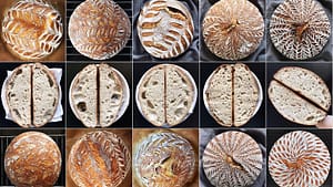 Image: loaves of artisan sourdough bread