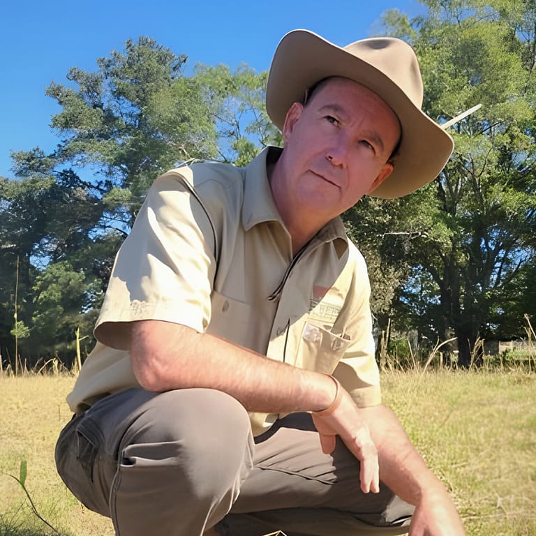 A photo of ecologist Rodger Savory in the field.