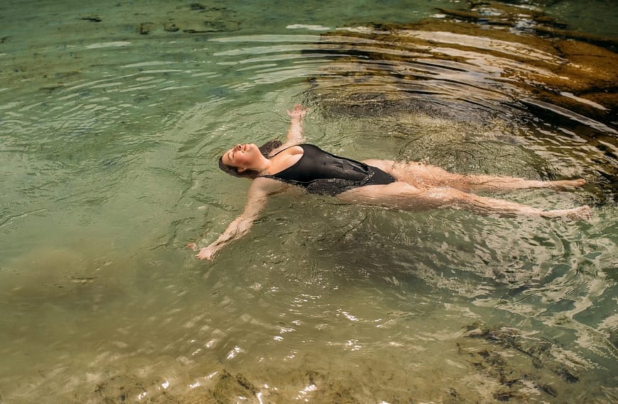 Woman Wild Swimming