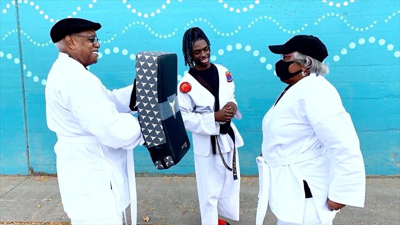 Image: Jeffrey (middle) with his grandparents!