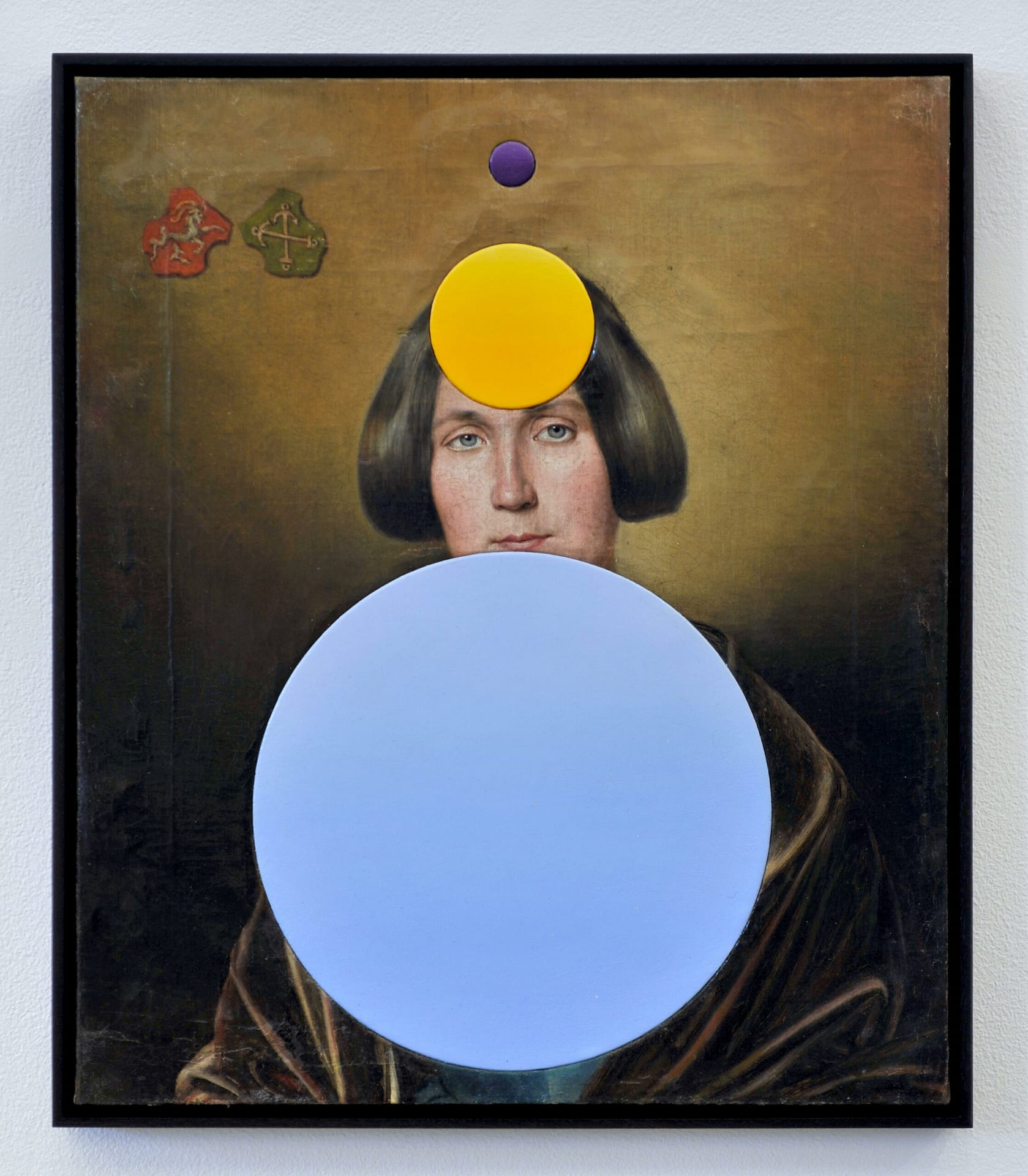 Image: Three circles overlayed on the antique portrait of a woman, Representing First female members of Parliament: 1900 - 2020.