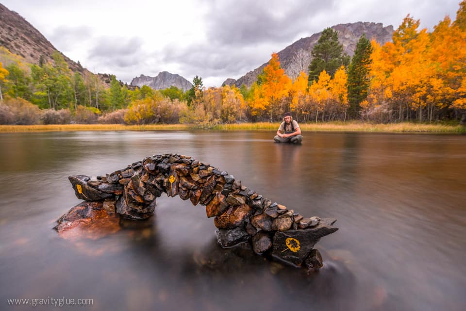 Image: One of Michael's rock structures, resembling a bridge