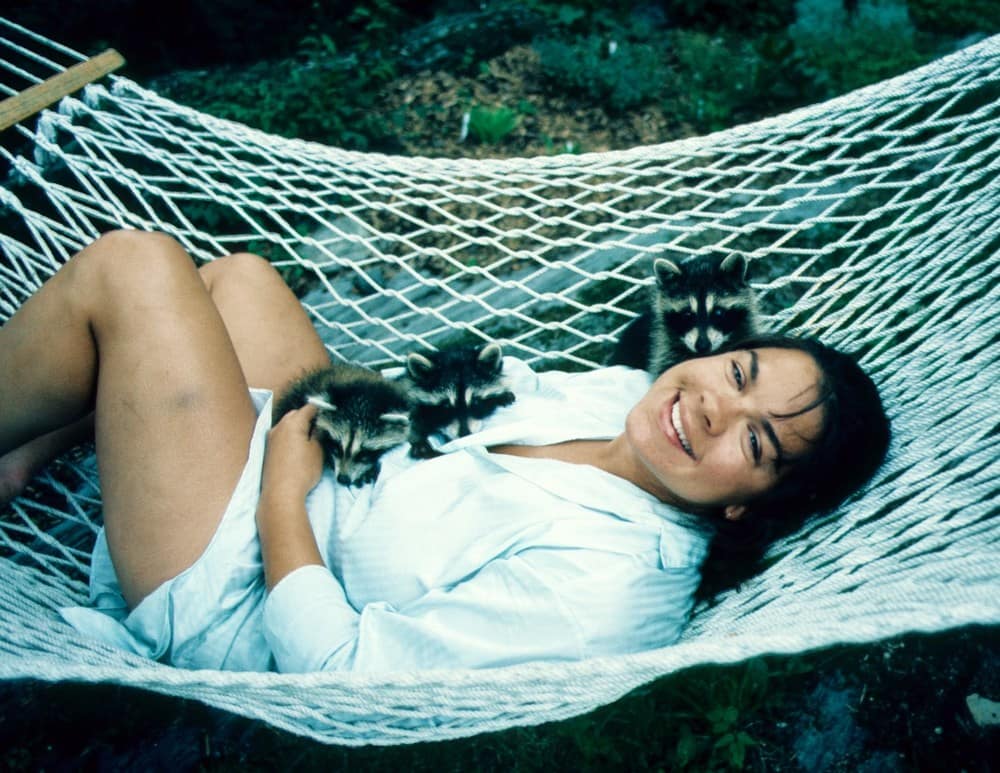 Image: dr. lynda with baby racoons