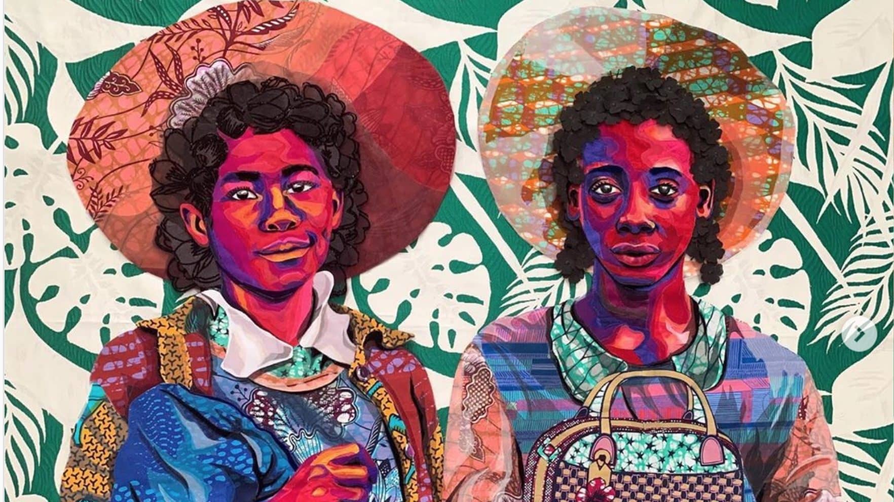 Image: Bisa Butler Quilt "Sisters, 2020"