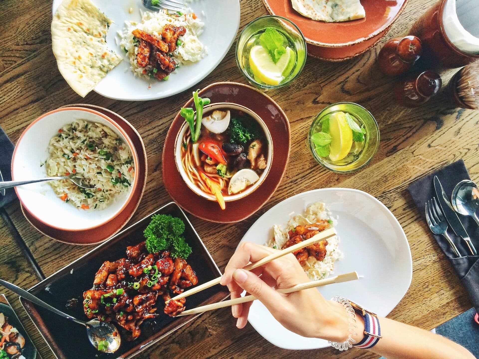 Image: Chinese food on a table, much like that cooked by icon Cecilia Chiang.