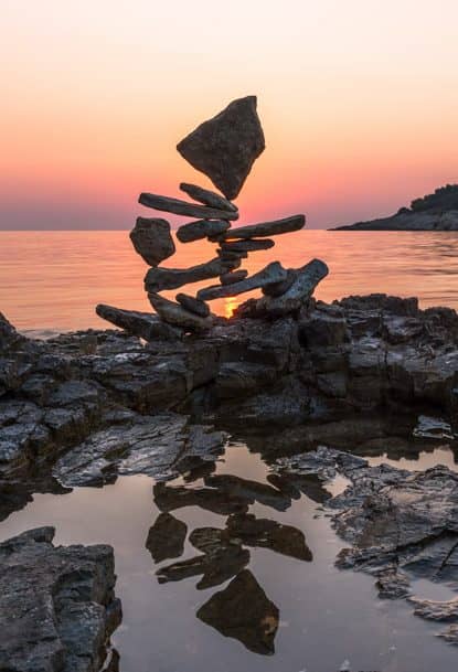 Image: Another of Michael's Rock Structures at sunset