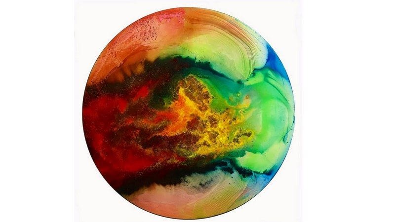 Image: Beautiful circle of swirling colors