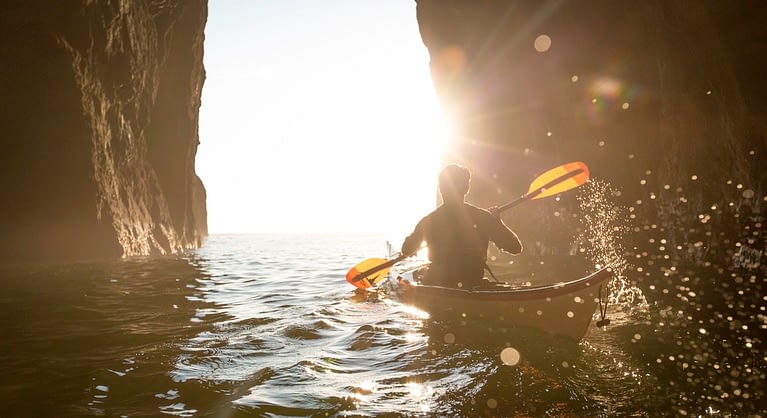 Image: Person kayaking