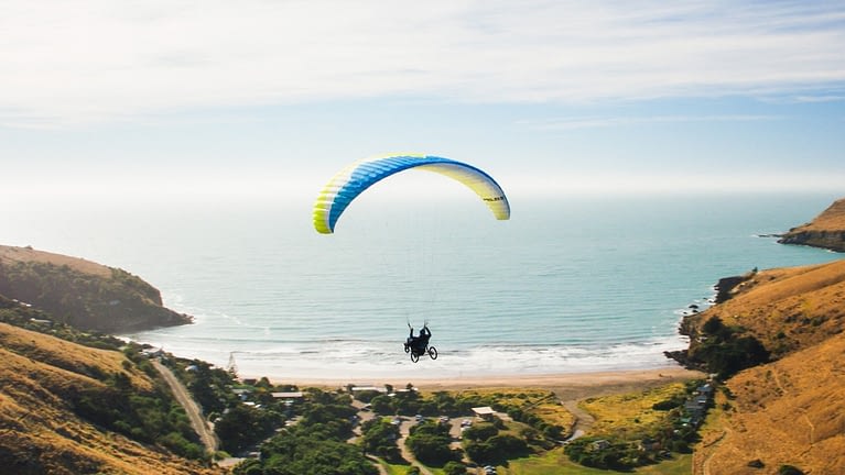 Image: Jezza Williams paragliding!