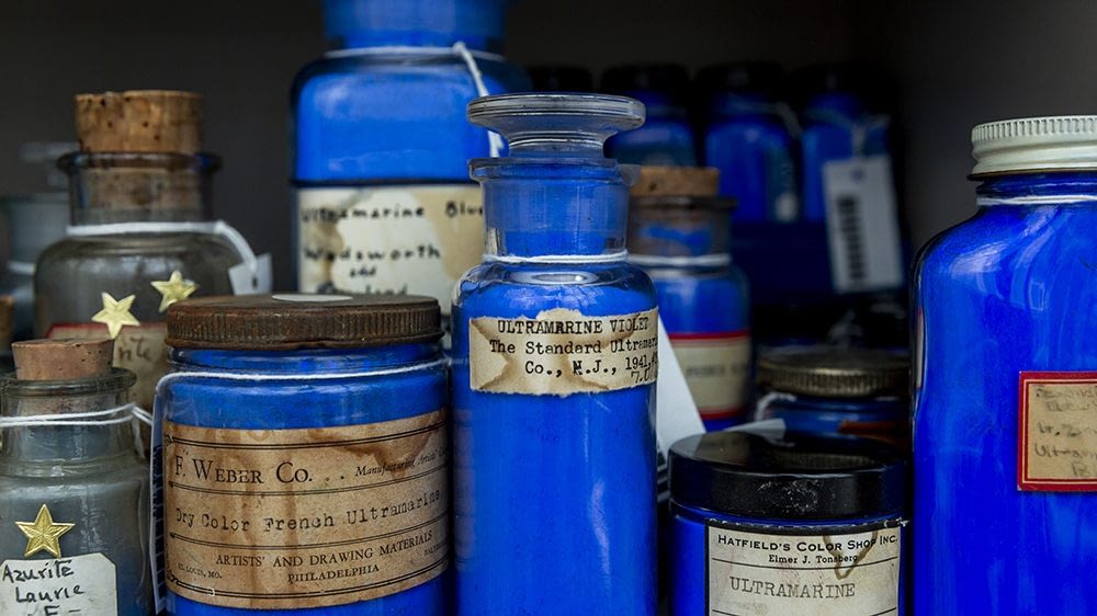 Image: Jars of Blue Pigments