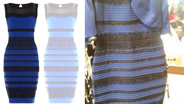 Image: a dress that appears to be white and gold to some and black and blue to others