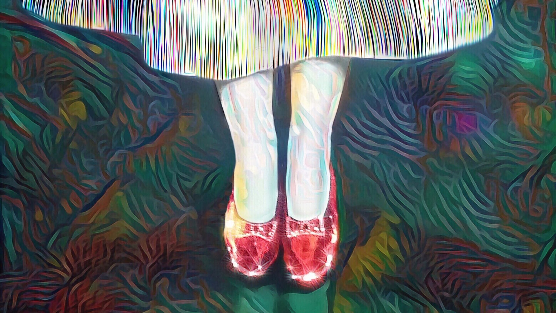 Image: Dorothy's Ruby Slippers in Vibrant Color